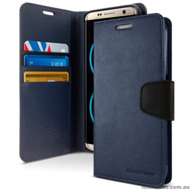 Mercury Goospery Sonata Diary Stand Wallet Case For Samsung Galaxy Note 8 - Navy