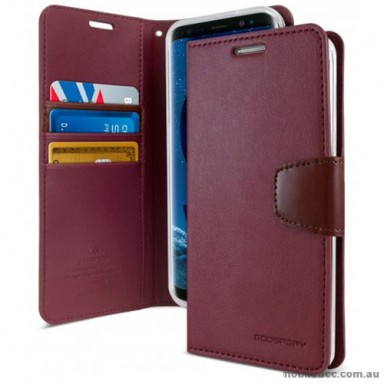 Mercury Goospery Sonata Diary Stand Wallet Case For Samsung Galaxy S9 - Ruby Wine