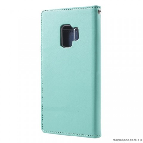 Mercury Rich Diary Wallet Case for Samsung Galaxy S9 - Mint