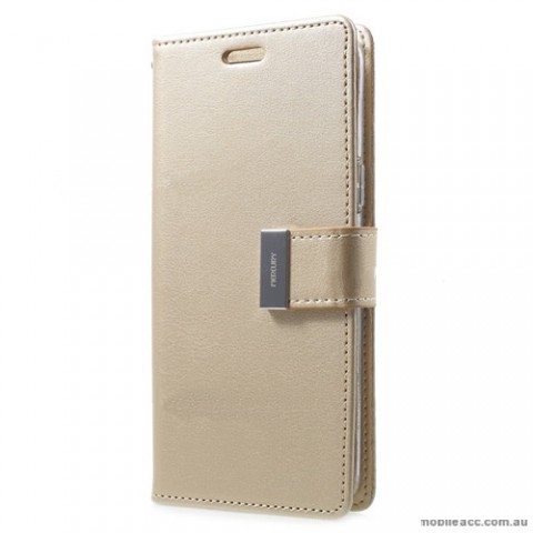 Mercury Rich Diary Wallet Case for Samsung Galaxy S9 Plus - Gold