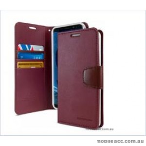 Korean Mercury Sonata Wallet Case For Samsung  Galaxy  S10  6.1'' Red Wine