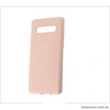 Korean Mercury  Soft Feeling  Jelly Case For Samsung  Galaxy  S10  6.1'' Pink Sand