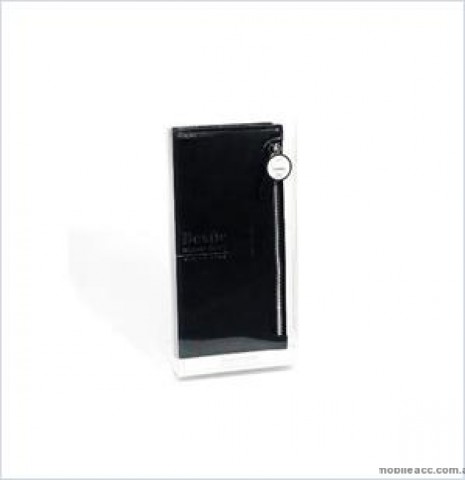 HANA Bestie Zipper Diary Wallet Case For Samsung Galaxy S10 5G - Black Black