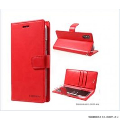 Korean Mercury Bluemoon Diary  Wallet Case For Samsung  Galaxy  S10  Plus Red