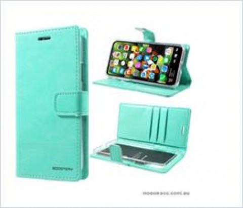 Korean Mercury Bluemoon Diary  Wallet Case For Samsung  Galaxy  S10   Plus Mint Green