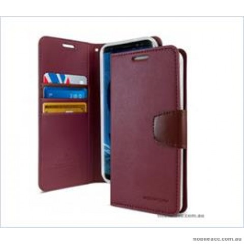 Korean Mercury Sonata Wallet Case For Samsung  Galaxy  S10  Plus Red Wine