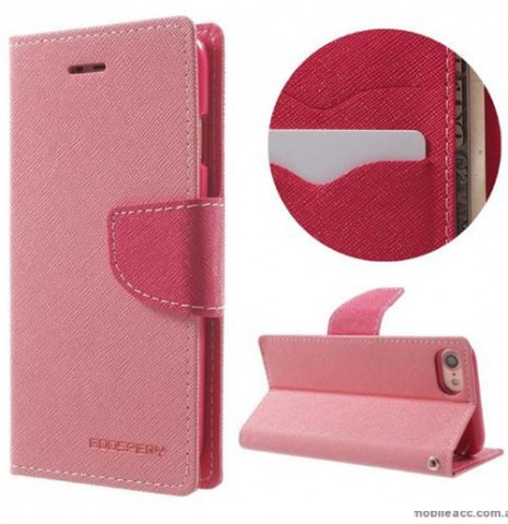 Korean Mercury Fancy Diary Wallet Case For iPhone 7/8 4.7 Inch - Light Pink