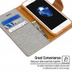 Korean Mercury Canvas Diary Diary Wallet Case Cover For iPhone 7/8 4.7 Inch - Grey