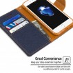 Korean Mercury Canvas Diary Diary Wallet Case Cover For iPhone 7/8 4.7 Inch - Navy