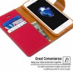 Korean Mercury Canvas Diary Diary Wallet Case Cover For iPhone 7/8 4.7 Inch - Red