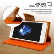 Korean Mercury Canvas Diary Diary Wallet Case Cover For iPhone 7/8 4.7 Inch - Orange
