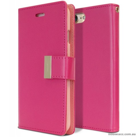 Korean Mercury Rich Diary Wallet Case For iPhone 7/8 4.7 Inch - Hot Pink