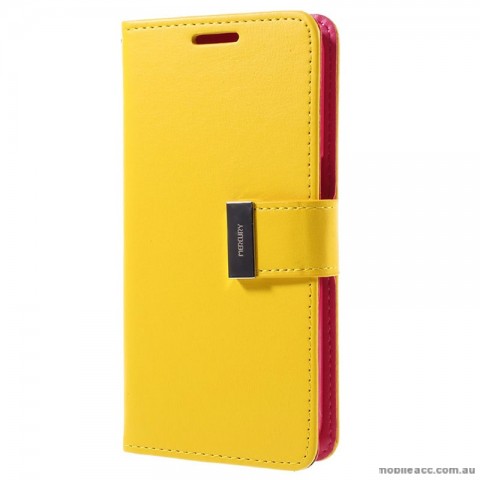 Korean Mercury Rich Diary Wallet Case For iPhone 7/8 4.7 Inch - Yellow
