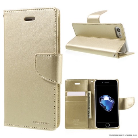 Korean Mercury Bravo Diary Wallet Case For iPhone 7/8 4.7 Inch - Gold