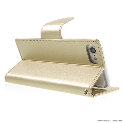 Korean Mercury Bravo Diary Wallet Case For iPhone 7/8 4.7 Inch - Gold