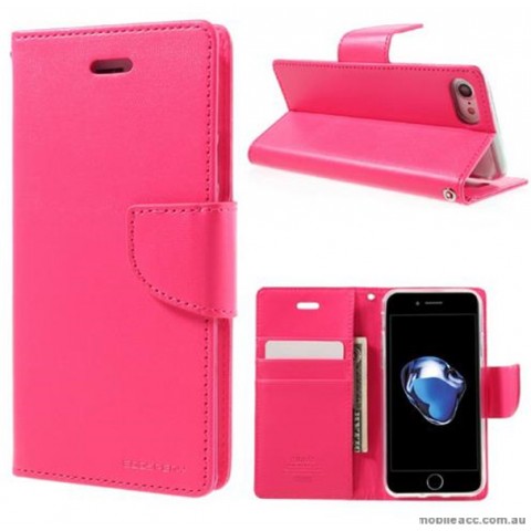 Korean Mercury Bravo Diary Wallet Case For iPhone 7/8 4.7 Inch - Hot Pink