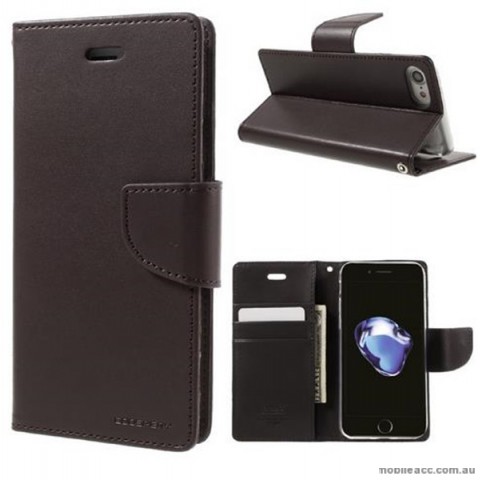 Korean Mercury Bravo Diary Wallet Case For iPhone 7/8 4.7 Inch - Brown
