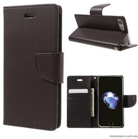 Korean Mercury Bravo Diary Wallet Case For iPhone 7/8 4.7 Inch - Brown