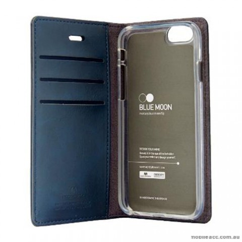Korean Mercury Blue Moon Flip Diary Case for iPhone 7/8 4.7 Inch - Navy