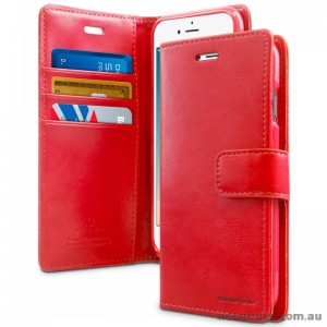 Mercury Goospery Blue Moon Diary Wallet Case For iPhone 7/8 4.7 Inch - Red