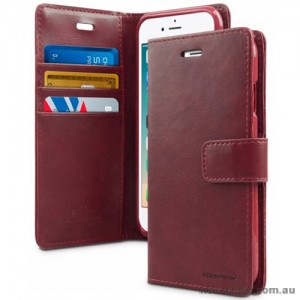 Mercury Goospery Blue Moon Diary Wallet Case For iPhone 7/8 4.7 Inch - Ruby Wine
