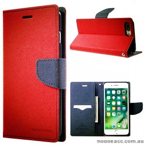 Korean Mercury Fancy Diary Wallet Case Cover For iPhone 7+/8+ 5.5 inch - Red
