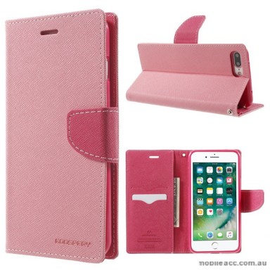 Korean Mercury Fancy Diary Wallet Case Cover For iPhone 7+/8+  5.5 inch - Light Pink
