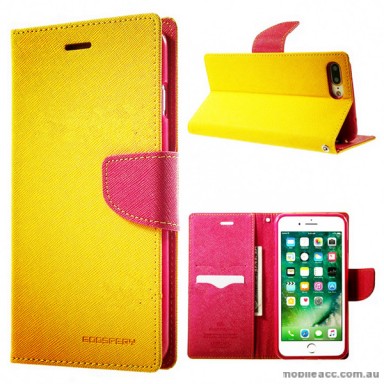 Korean Mercury Fancy Diary Wallet Case Cover For iPhone 7+/8+  5.5 inch - Yellow