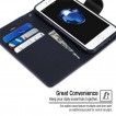 Korean Mercury Sonata Diary Wallet Case Cover For iPhone 7+/8+  5.5 inch - Navy