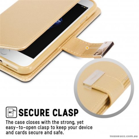 Korean Mercury Rich Diary Wallet Case Cover For iPhone 7+/8+  5.5 inch - Gold