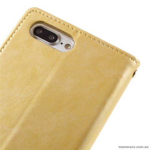 Korean Mercury Blue Moon Flip Case Cover For iPhone 7+/8+ 5.5 inch - Gold