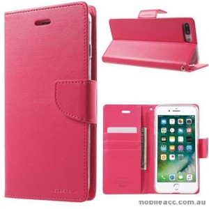 Korean Mercury Bravo Diary Wallet Case Cover For iPhone 7/8 Plus 5.5 inch - Hot Pink
