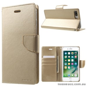 Korean Mercury Bravo Diary Wallet Case Cover For iPhone 7/8 Plus 5.5 inch - Gold