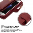 Korean Mercury Mansoor Diary Wallet Case Cover For iPhone 7+/8+  5.5 inch - Ruby Wine