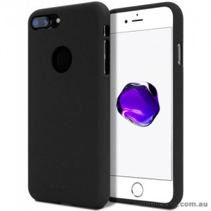 Genuine Mercury Goospery Soft Feeling Jelly Case Matt Rubber For iPhone 8 Plus - Black