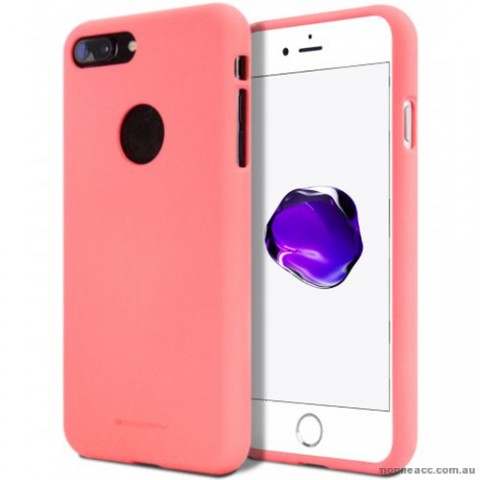 Genuine Mercury Goospery Soft Feeling Jelly Case Matt Rubber For iPhone 8 Plus - Coral