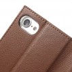 Mercury Goospery Romance Diary Wallet Case Cover For iPhone 7/8 4.7 Inch - Brown