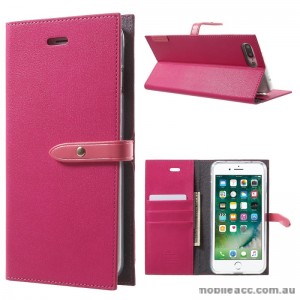 Mercury Goospery Romance Diary Wallet Case Cover For iPhone 7/8 Plus 5.5 inch - Hot Pink
