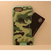 Camouflage Slim Armor Hybird Impact Bumper Card Slot Shockproof Case For iPhone 7 Plus - Green