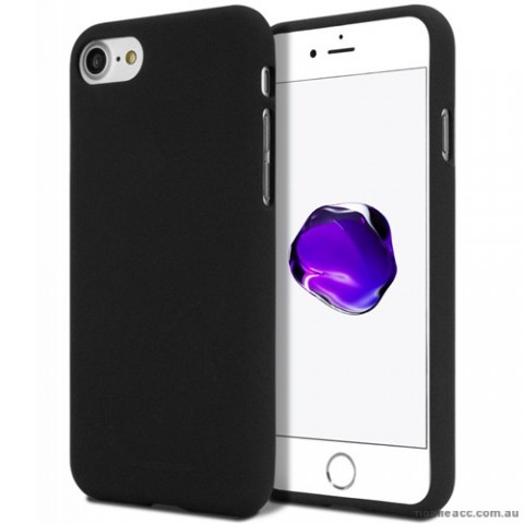 Genuine Mercury Goospery Soft Feeling Jelly Case Matt Rubber For iPhone 7/8 - Black
