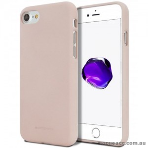 Genuine Mercury Goospery Soft Feeling Jelly Case Matt Rubber For iPhone 7/8 - Pink Sand