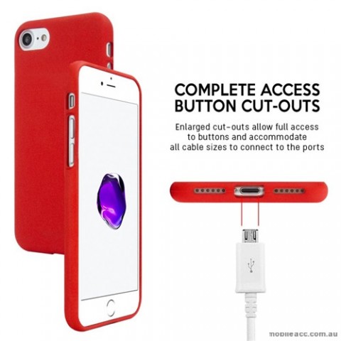 Genuine Mercury Goospery Soft Feeling Jelly Case Matt Rubber For iPhone 7/8 - Red