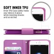 Mercury Goospery Sonata Diary Stand Wallet Case For iPhone X - Purple