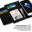 Mercury Rich Diary Wallet Case for iPhone X - Black