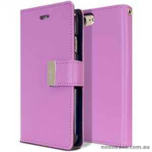 Mercury Rich Diary Wallet Case for iPhone X - Purple