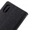 Korean Mercury Fancy Diary Wallet Case For iPhone X - Black