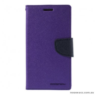 Korean Mercury Fancy Diary Wallet Case For iPhone X - Purple