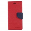 Korean Mercury Fancy Diary Wallet Case For iPhone X - Red