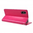 Korean Mercury Blue Moon Flip Case Cover For iPhone X - Hot Pink