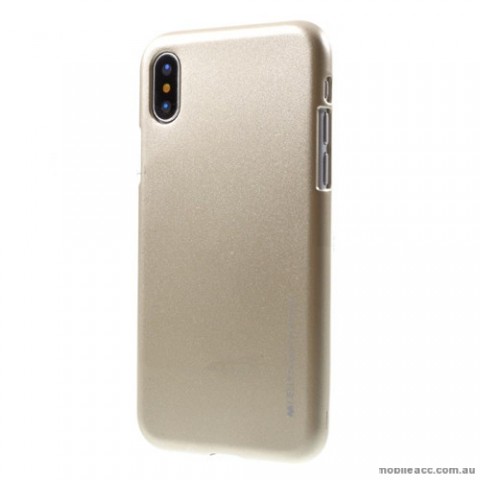 Mercury Goospery iJelly Gel Case For iPhone X - Gold